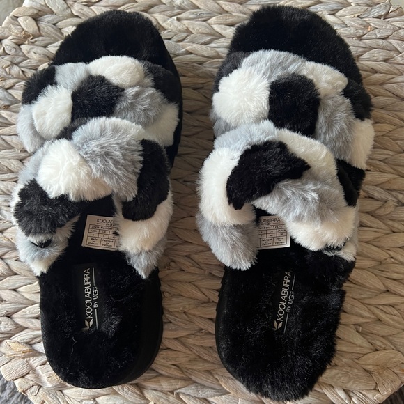 NWT Koolaburra by UGG Ya-Baby Faux Fur Platform Slide Slippers Size 9 Wm - Picture 13 of 14